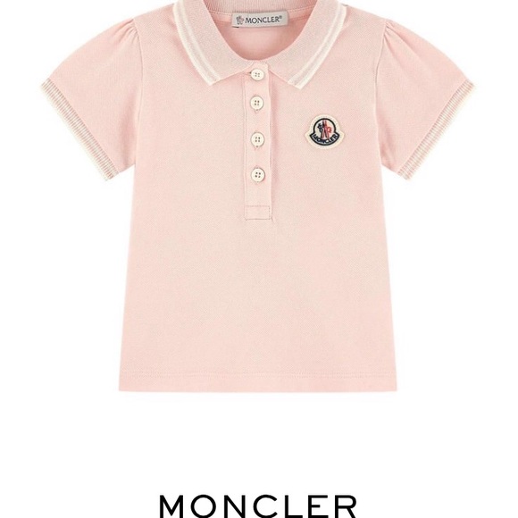 pink moncler polo